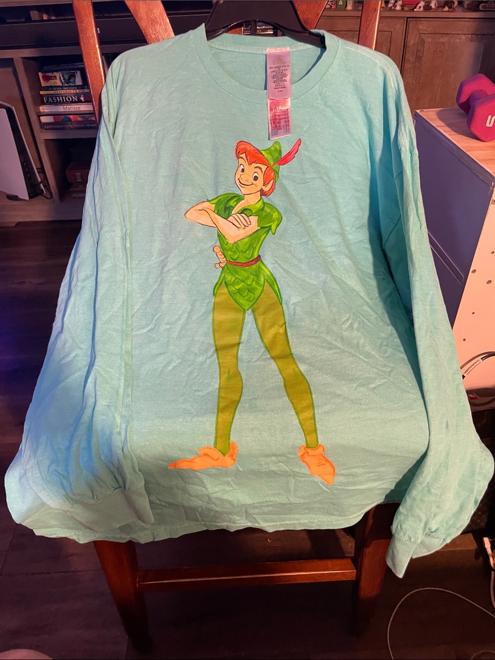 Disney Peter Pan  Aqua Blue T‑Shirt with Multicolor Graphic